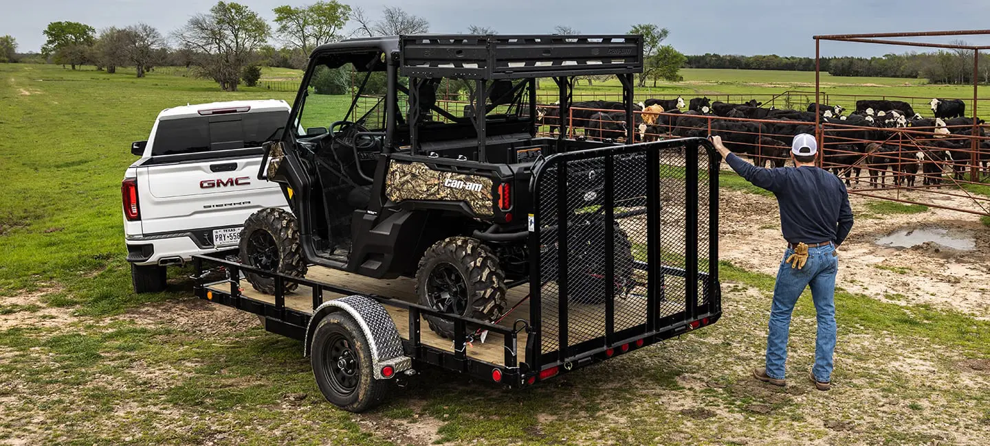 PJ Trailer Utility Trailer Being Used on Ranch