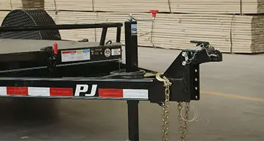 closeup of pj trailer hitch