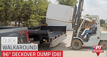 96" deckover dump walkaround trailer