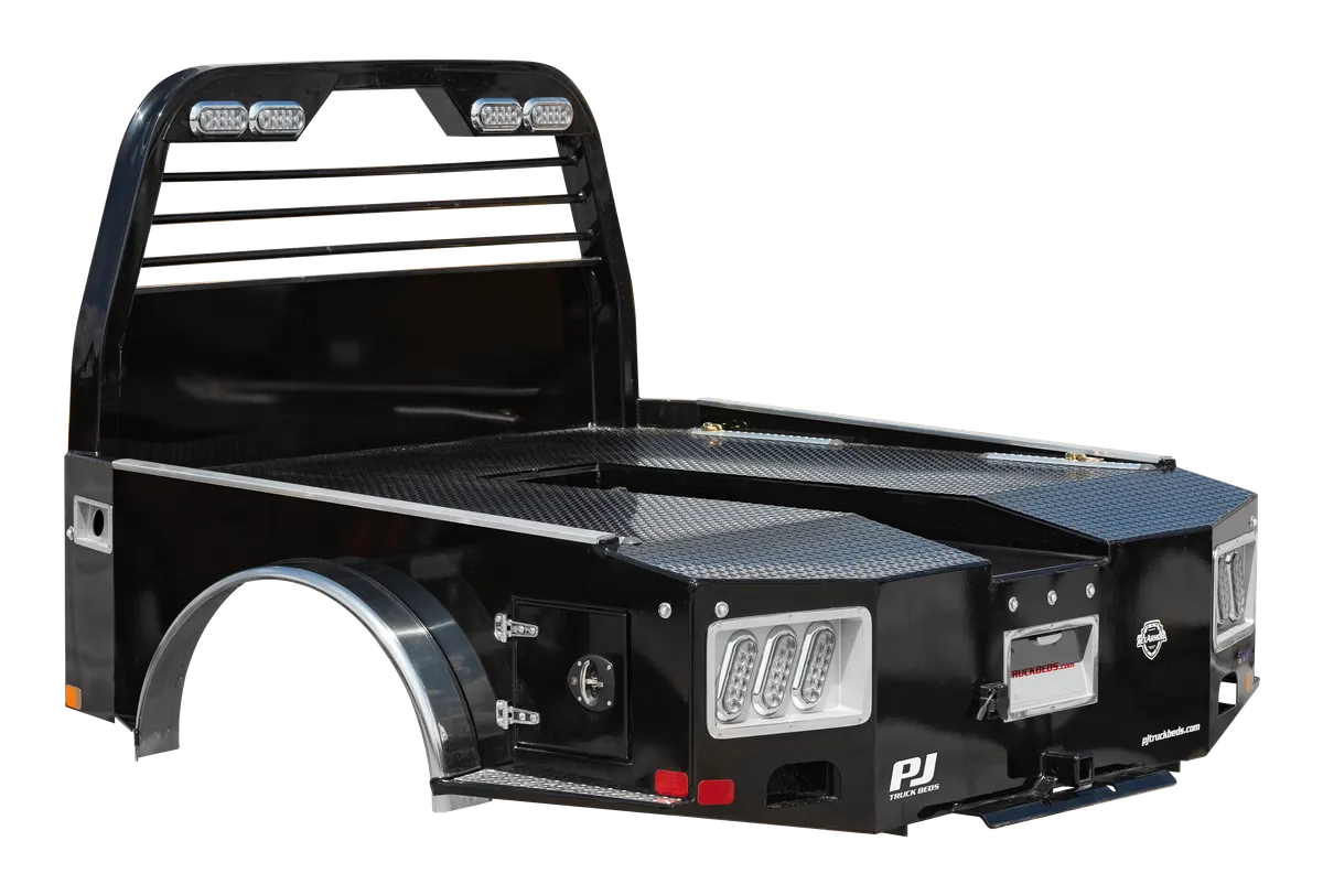 black pj trailer flatbed truck bed