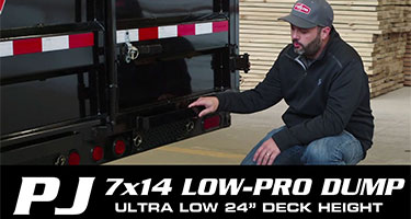 pj 7x14 low-pro dump ultra low 24" deck height
