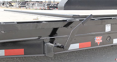 up close photo of the 6" channel equipment tile trailer (T6)